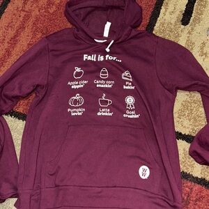 Burgundy weight watchers fall hoody size large